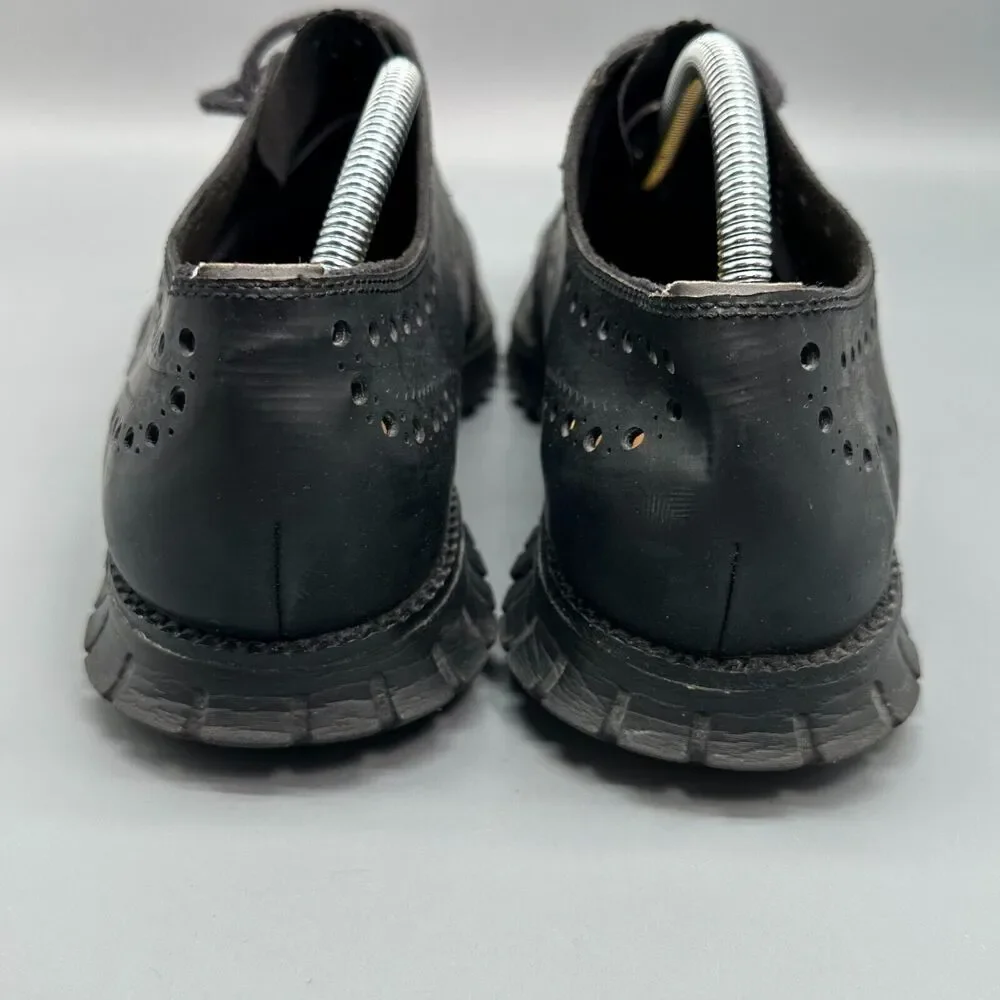 Cole Haan Zerogrand Men's 10.5 Black No Stitch Oxford Shoes Lace-Up Low Sneaker